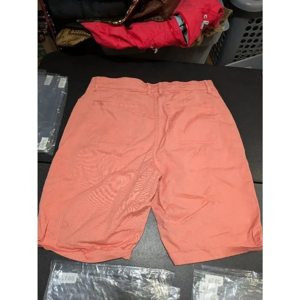 Croft & Barrow Shorts Womens Size 10 Dusty Rose Natural Fit Weathered Stretch Wa
